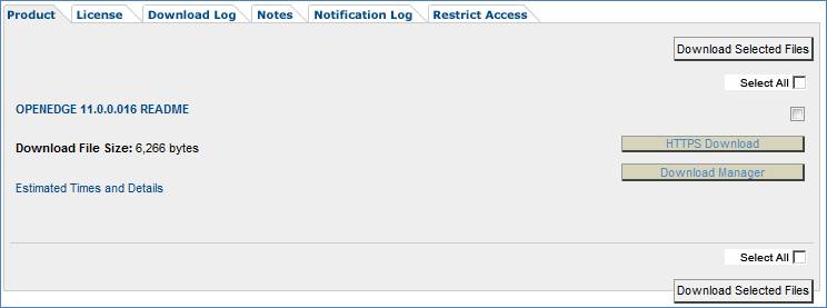 File download screen