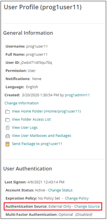 MOVEit Transfer - Log Entry (User was denied authentication with ...