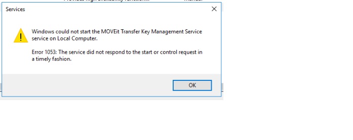 Shows the popup error window