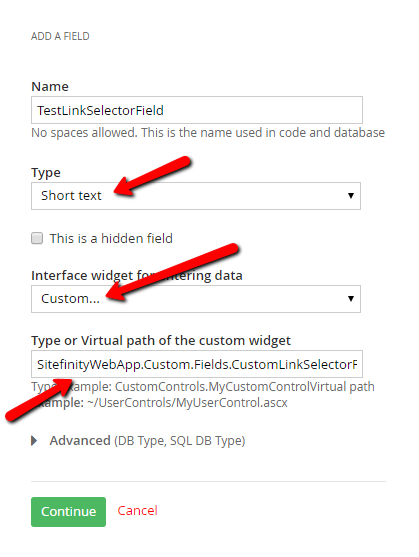 Custom field