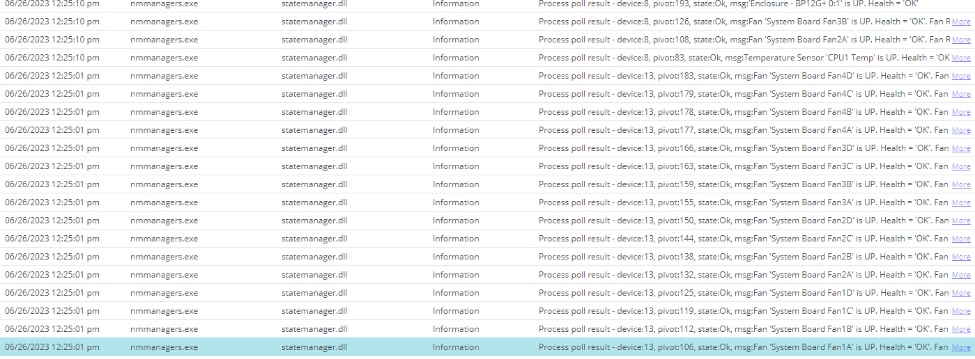 Logger is filling up with NMManagers.exe - StateManager.dll messages ...