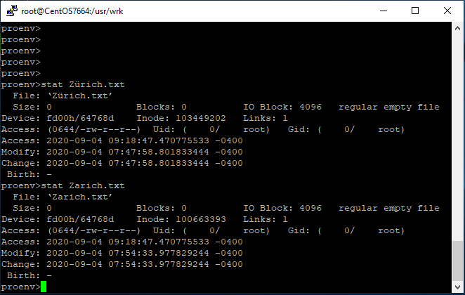 FILE-INFO:FILE-MOD-DATE attribute is null on Linux for filenames with ...