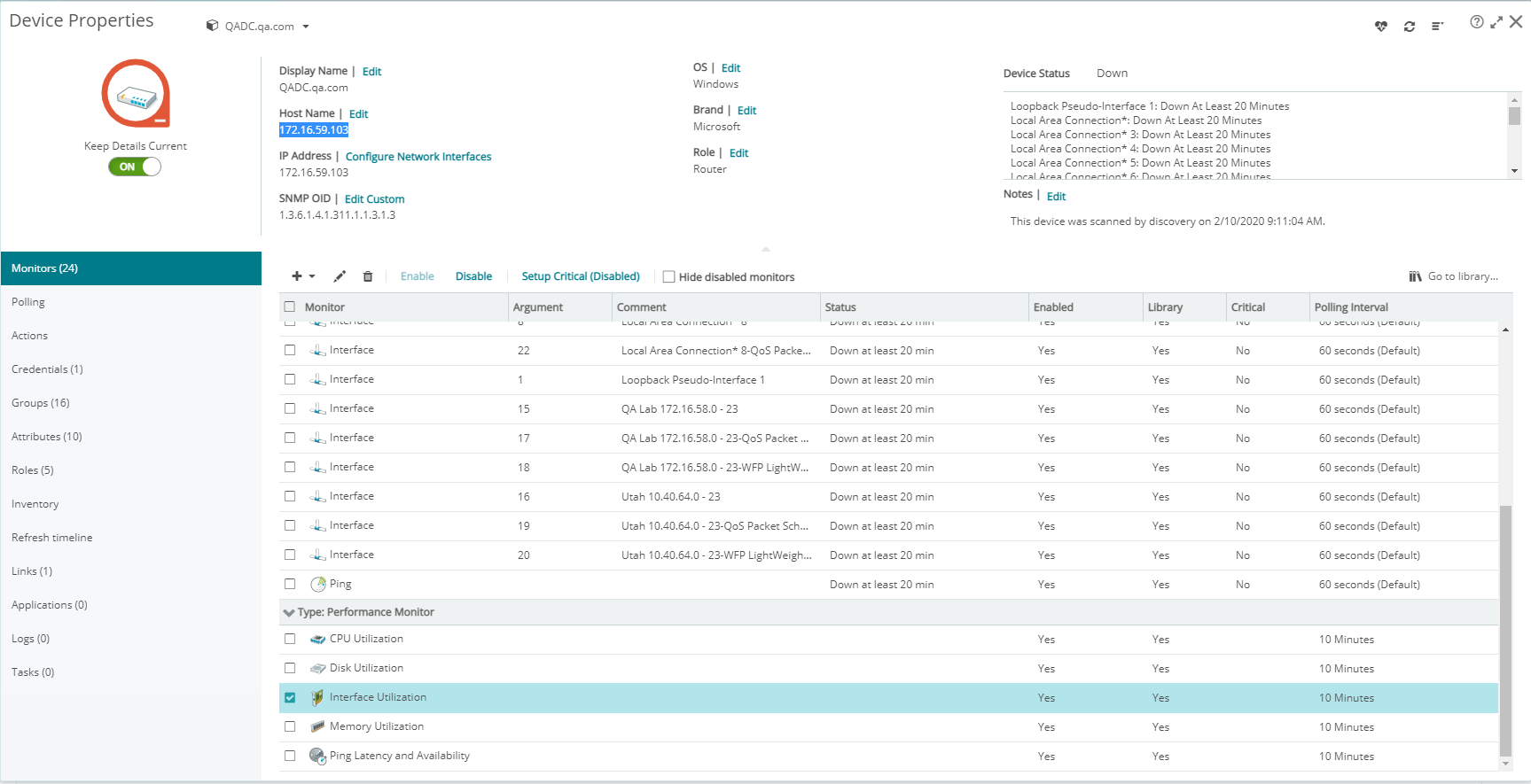 Device not showing interface traffic - Progress Community