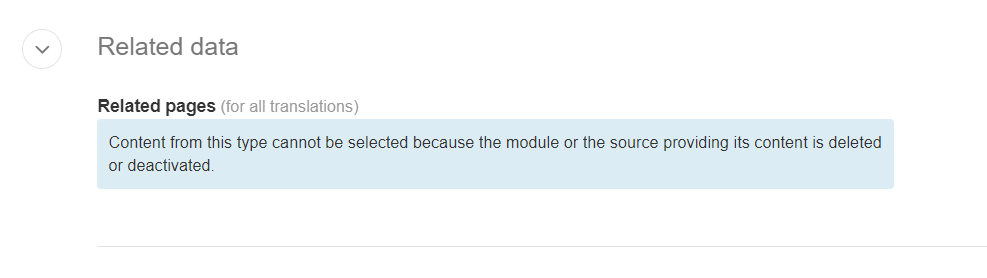 AdminApp: Related page field showing an error after upgrade - Progress ...