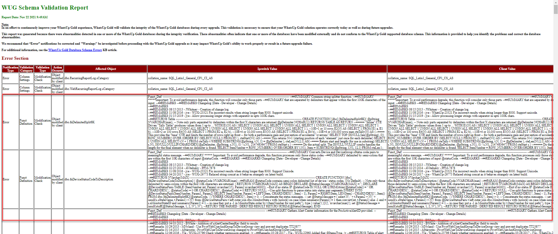 Schema Validation Check shows misleading errors for function values ...