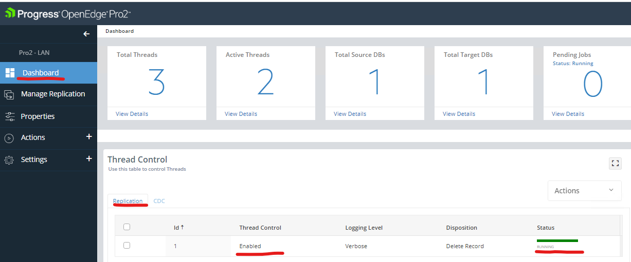Pro2 - How to tell if replication is running and working - Progress ...