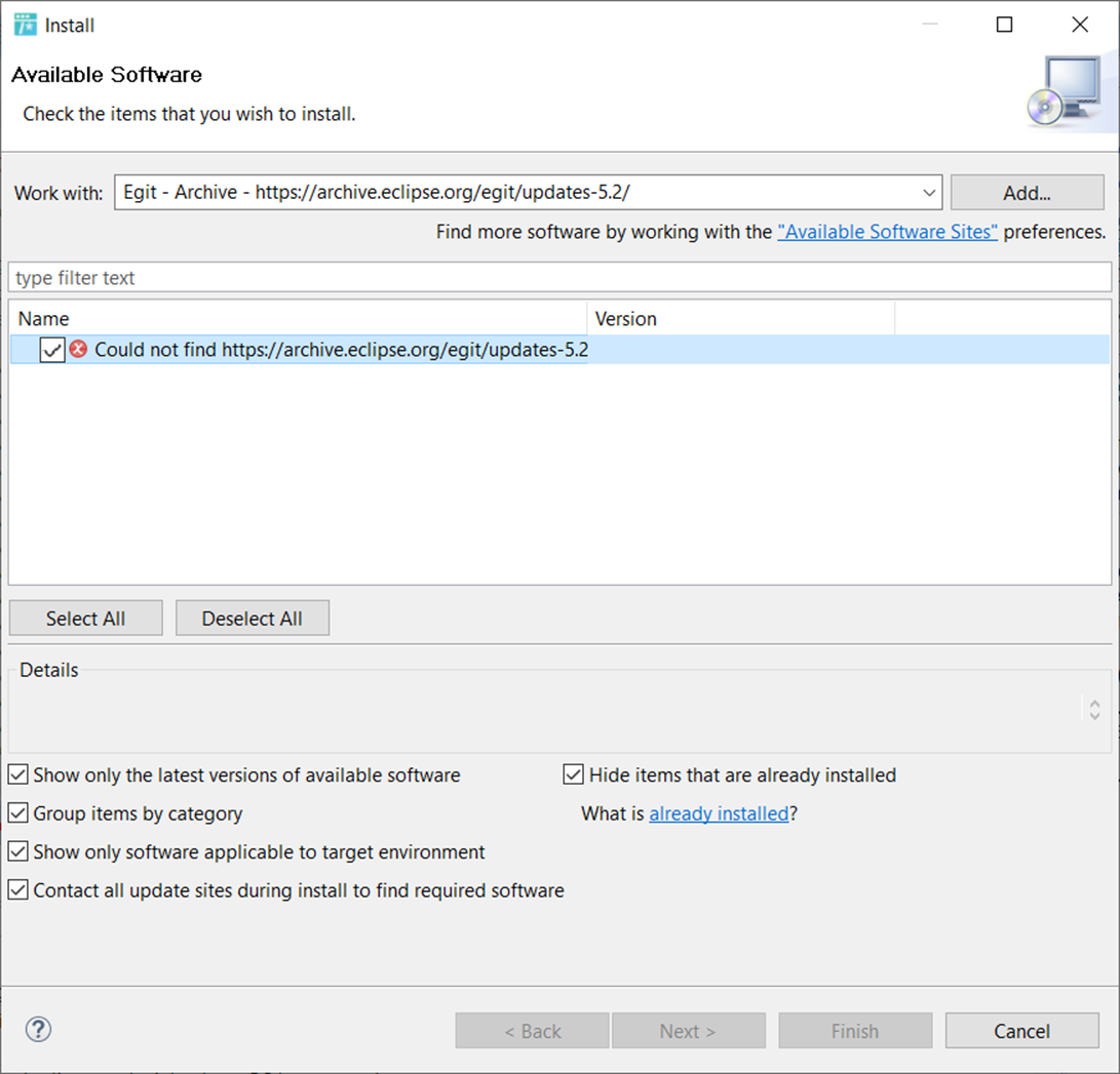 Unable to install eGit plugin in OpenEdge Developer Studio - Progress ...