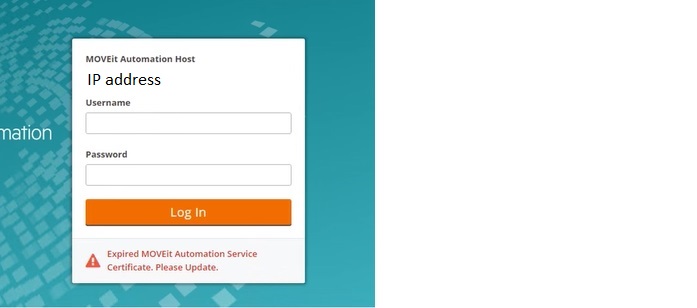 shows the web admin challenge screen with the error