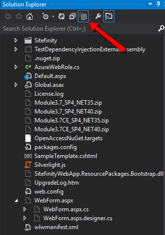 View all files button