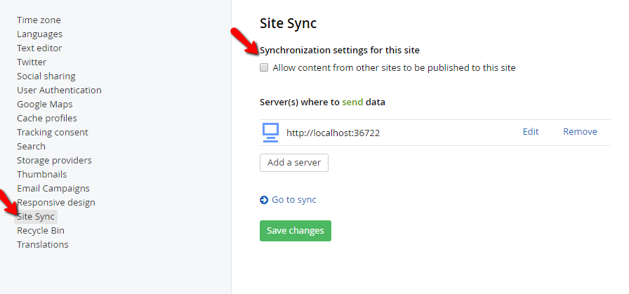 allow synchronization