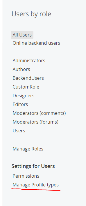 "Manage User Profile type" options are not visible - Progress Community