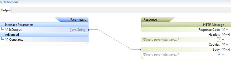 Output parameter mapping