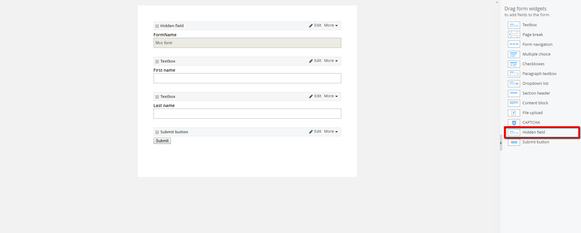 Adding a hidden field to a form Progress Community