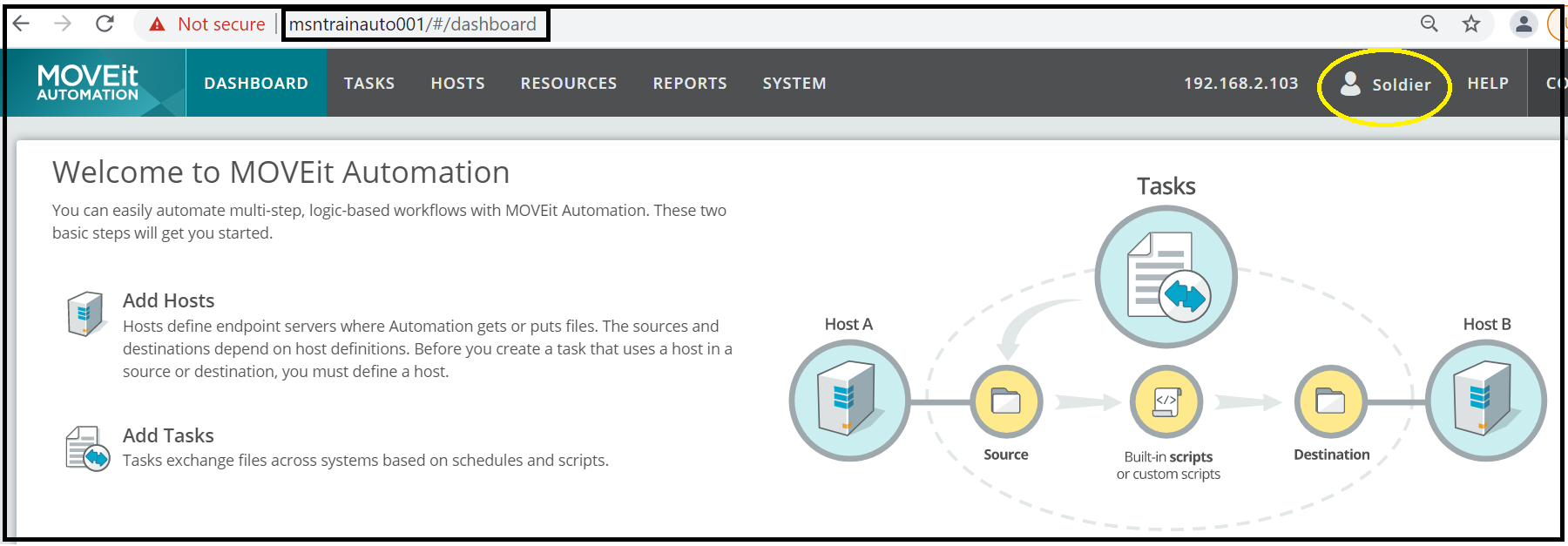 Configuring users with full remote access to MOVEit Automation (Central ...