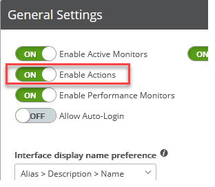 A screenshot of a general settings  Description automatically generated