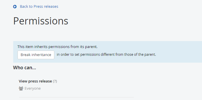 Inherit permissions label not visible for dynamic content type ...