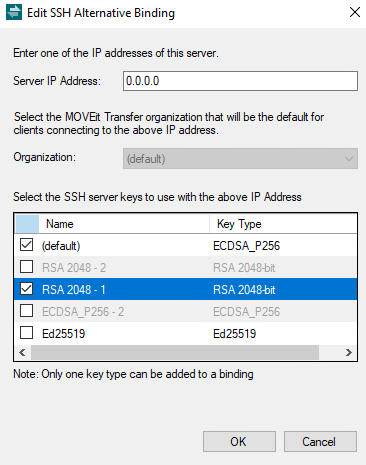 Can there be more than one active SSH Host Key in MOVEit Transfer ...