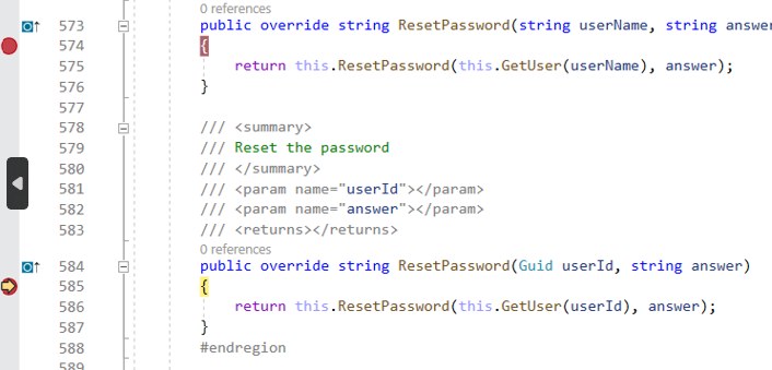How does reset password widget work with custom membership provider ...