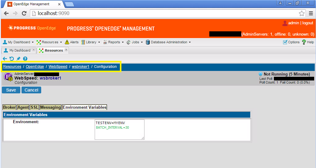 How to configure the Speed Predefined Environment Variables