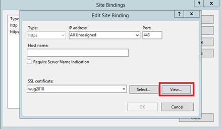 IIS Site Bindings