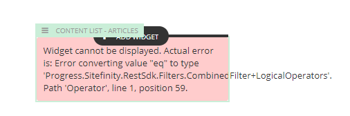 [Renderer] A Content List widget combined with filter expression and ...