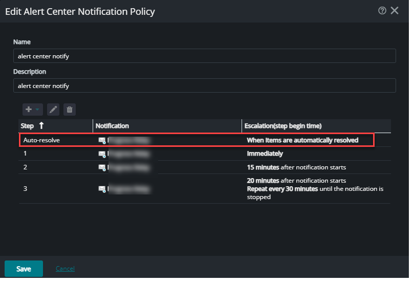 Alert Center Auto-Resolve Feature Enabled Automatically and Repeats ...