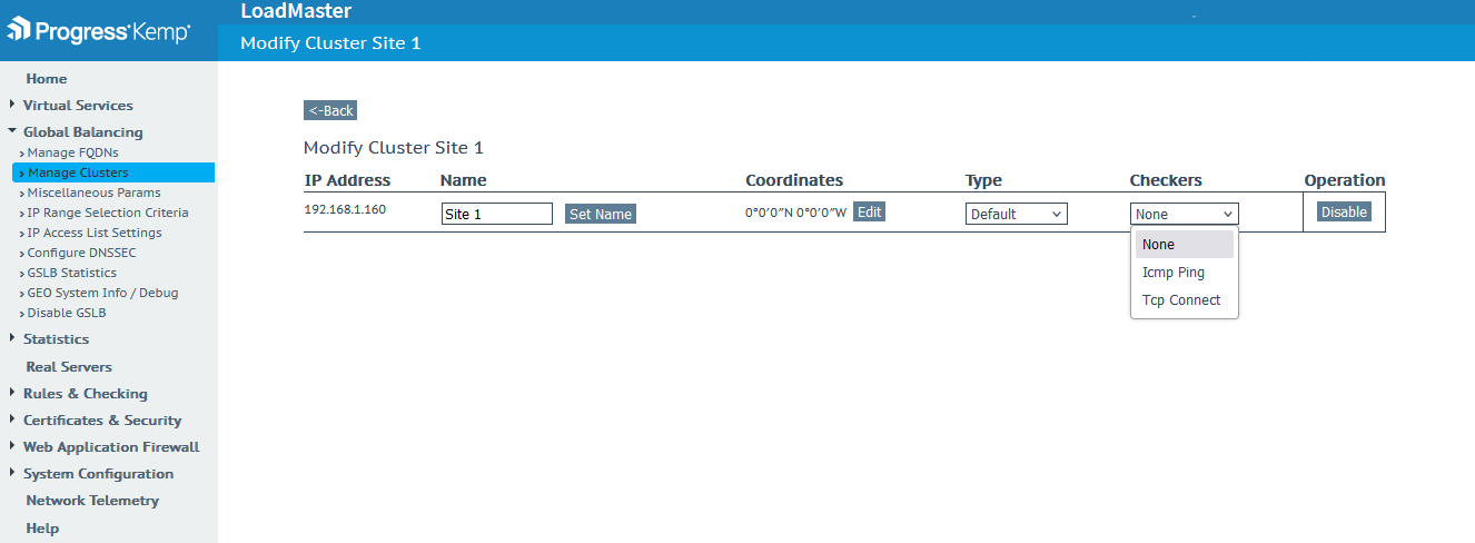 Kemp GEO LoadMaster Health Checks - Progress Community