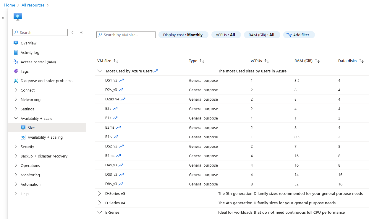 Resize Azure VM - Progress Community