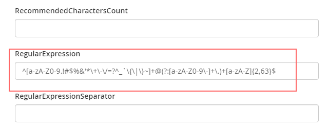 Invalid regular expression for emails in forms - Progress Community