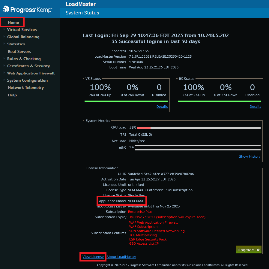 How to find the model of the LoadMaster - Progress Community