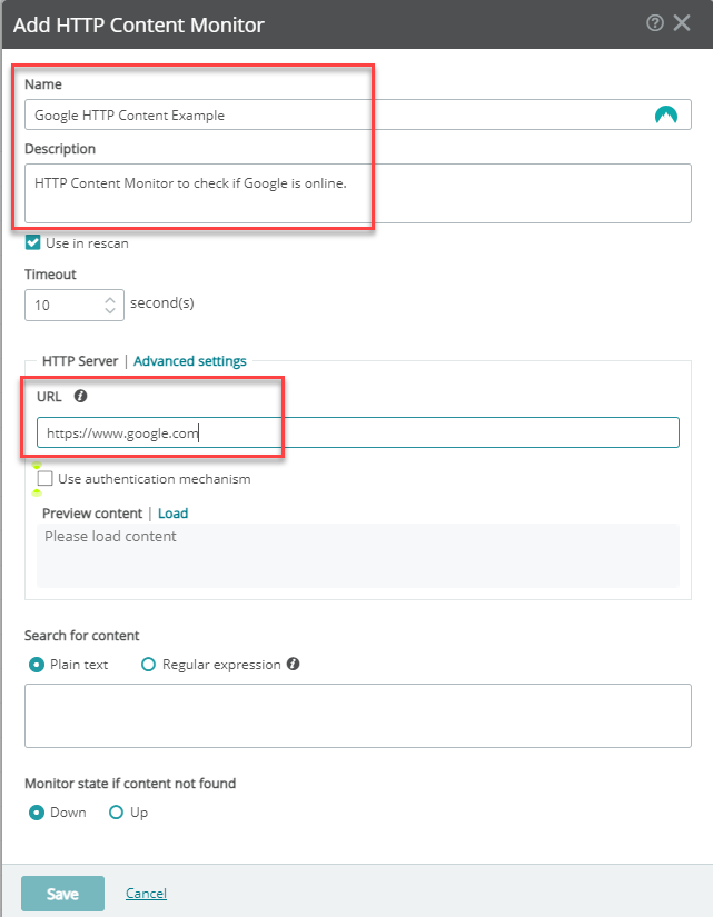 HTTP Content Monitor Setup and Testing - Progress Community