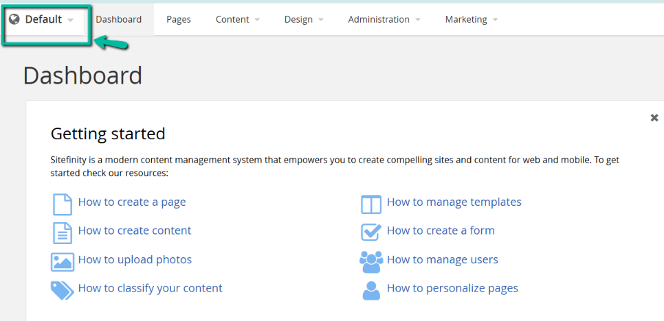 Default Site Context