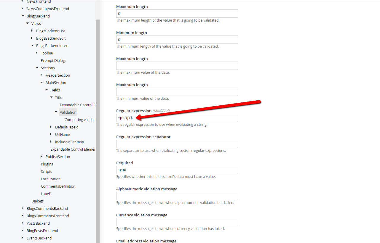 How to restrict the input of the titles for content items in the ...