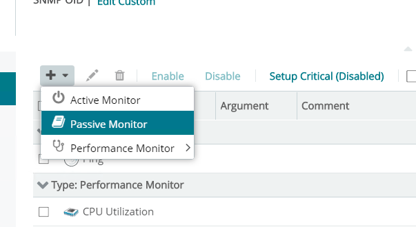 Add monitor to device