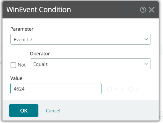 Windows Event Condition