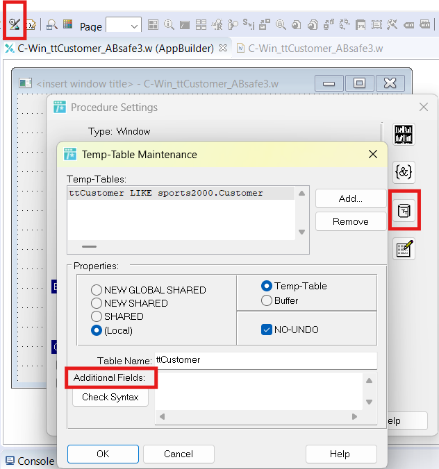 Issue in Temp-Table maintenance adding Additional Fields - Progress ...