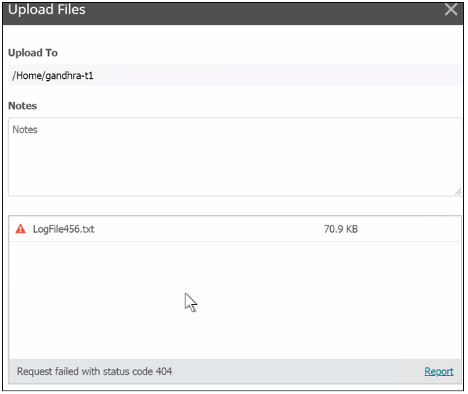 File Upload Error in Web UI (Request failed with status code 404 ...