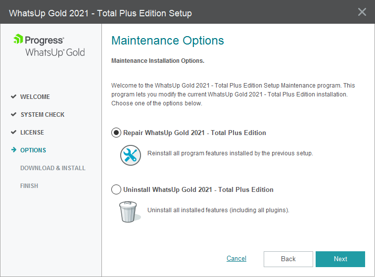 How to Repair WhatsUp Gold - Progress Community