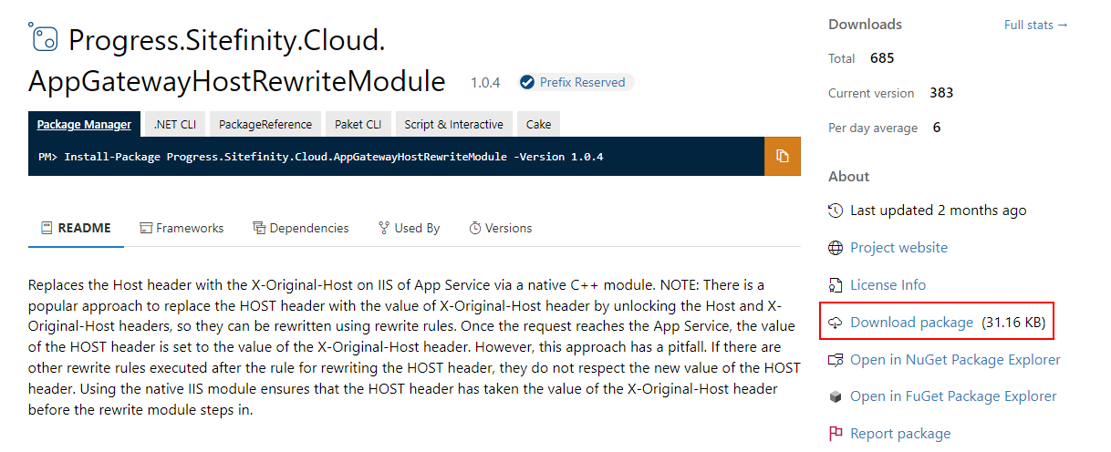 Download NuGet package