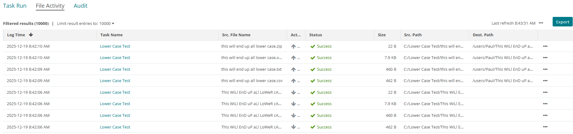 File Activity Report